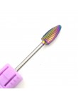 HYTOOS Blue & Rainbow wiertło do paznokci 3/32 "zadziory węglika wolframu Manicure bity akcesoria do wiertarek frez narzędzia do