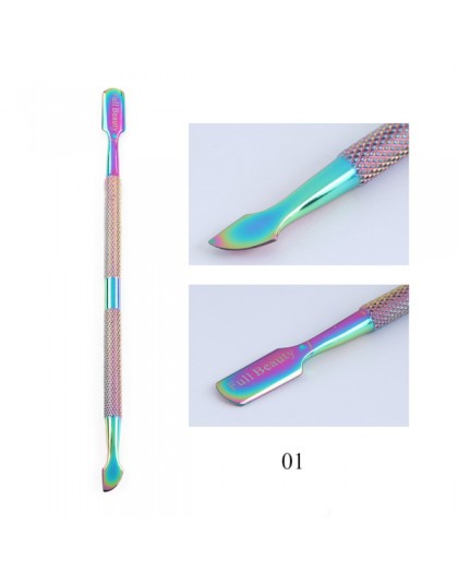 Pełna uroda Manicure Cutter Rainbow obcinacz do paznokci szczypce martwa skóra żel zmywacz do paznokci odpychacz do skórek narzę