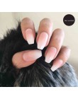 Ombre trumna Nep Nagels krótkie francuskie sztuczne paznokcie baleriny Gradient naciśnij na Takma Tirnak z Faux Ongles Autocolla