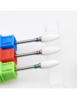 Niebieski wolfram okrągły płomień wiertło do paznokci frez z węglika Manicure ceramiczne wiertła maszyna elektryczna akcesoria d