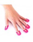 26 sztuk/zestaw 10 rozmiarów różowy plastikowy klej Model wyciek dowód Manicure Protector dla osłona palca polski paznokci tarcz