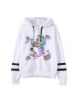 Bluza z kapturem z motywem kota moda damska cartoon koreański harajuku różowy kobiecy styl kawaii 90s odzież bluza z kapturem po