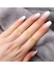 Ombre trumna Nep Nagels krótkie francuskie sztuczne paznokcie baleriny Gradient naciśnij na Takma Tirnak z Faux Ongles Autocolla