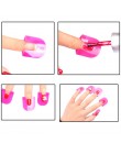 26 sztuk/zestaw 10 rozmiarów różowy plastikowy klej Model wyciek dowód Manicure Protector dla osłona palca polski paznokci tarcz