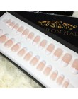 Ombre trumna Nep Nagels krótkie francuskie sztuczne paznokcie baleriny Gradient naciśnij na Takma Tirnak z Faux Ongles Autocolla