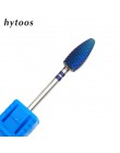 HYTOOS Blue & Rainbow wiertło do paznokci 3/32 "zadziory węglika wolframu Manicure bity akcesoria do wiertarek frez narzędzia do