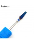 HYTOOS Blue & Rainbow wiertło do paznokci 3/32 "zadziory węglika wolframu Manicure bity akcesoria do wiertarek frez narzędzia do