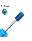 HYTOOS Blue & Rainbow wiertło do paznokci 3/32 "zadziory węglika wolframu Manicure bity akcesoria do wiertarek frez narzędzia do