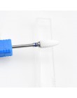 Niebieski wolfram okrągły płomień wiertło do paznokci frez z węglika Manicure ceramiczne wiertła maszyna elektryczna akcesoria d