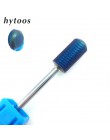 HYTOOS Blue & Rainbow wiertło do paznokci 3/32 "zadziory węglika wolframu Manicure bity akcesoria do wiertarek frez narzędzia do