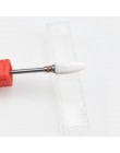 Niebieski wolfram okrągły płomień wiertło do paznokci frez z węglika Manicure ceramiczne wiertła maszyna elektryczna akcesoria d