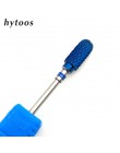 HYTOOS Blue & Rainbow wiertło do paznokci 3/32 "zadziory węglika wolframu Manicure bity akcesoria do wiertarek frez narzędzia do
