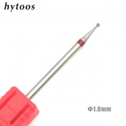 HYTOOS 6 rozmiar Ball diamentowe wiertło do paznokci obrotowy rzep skórek czyste Manicure frezy akcesoria do wiertarek młynki do