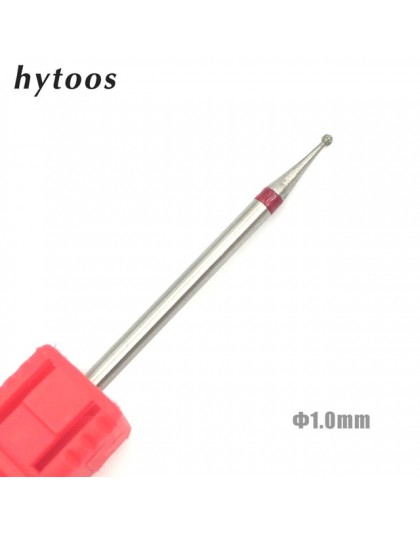 HYTOOS 6 rozmiar Ball diamentowe wiertło do paznokci obrotowy rzep skórek czyste Manicure frezy akcesoria do wiertarek młynki do