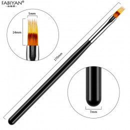 Nail Art Gradient nierówny pędzelek do zdobień nylonowe włosy lakier żelowy UV porady ząbkowane postrzępione rysunek malarstwo c