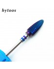 HYTOOS Blue & Rainbow wiertło do paznokci 3/32 "zadziory węglika wolframu Manicure bity akcesoria do wiertarek frez narzędzia do