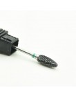 Niebieski wolfram okrągły płomień wiertło do paznokci frez z węglika Manicure ceramiczne wiertła maszyna elektryczna akcesoria d