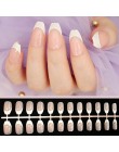 Ombre trumna Nep Nagels krótkie francuskie sztuczne paznokcie baleriny Gradient naciśnij na Takma Tirnak z Faux Ongles Autocolla