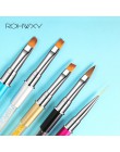 ROHWXY pędzel do zdobienia paznokci Rhinestone pióro akrylowe rzeźba do paznokci tipsów malowanie Poly Gel narzędzie Liner franc