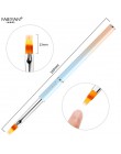 Nail Art Gradient nierówny pędzelek do zdobień nylonowe włosy lakier żelowy UV porady ząbkowane postrzępione rysunek malarstwo c