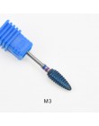 Niebieski wolfram okrągły płomień wiertło do paznokci frez z węglika Manicure ceramiczne wiertła maszyna elektryczna akcesoria d