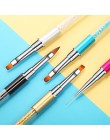 ROHWXY pędzel do zdobienia paznokci Rhinestone pióro akrylowe rzeźba do paznokci tipsów malowanie Poly Gel narzędzie Liner franc
