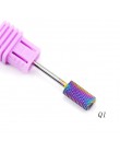 Niebieski wolfram okrągły płomień wiertło do paznokci frez z węglika Manicure ceramiczne wiertła maszyna elektryczna akcesoria d