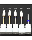 Elektryczna wiertła do paznokci 1PC ceramiczne z węglika wolframu głowica do polerowania dla maszyna do manicure frezy narzędzia