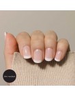 Ombre trumna Nep Nagels krótkie francuskie sztuczne paznokcie baleriny Gradient naciśnij na Takma Tirnak z Faux Ongles Autocolla