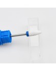 Niebieski wolfram okrągły płomień wiertło do paznokci frez z węglika Manicure ceramiczne wiertła maszyna elektryczna akcesoria d