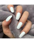 Ombre trumna Nep Nagels krótkie francuskie sztuczne paznokcie baleriny Gradient naciśnij na Takma Tirnak z Faux Ongles Autocolla
