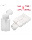 50ML /150ML pusty dozownik z pompką do butelek plastikowy zmywacz do paznokci Cleaner przenośne akcesoria do makijażu narzędzie 