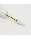 Elektryczna wiertła do paznokci 1PC ceramiczne z węglika wolframu głowica do polerowania dla maszyna do manicure frezy narzędzia