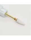 Elektryczna wiertła do paznokci 1PC ceramiczne z węglika wolframu głowica do polerowania dla maszyna do manicure frezy narzędzia