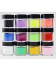 12 kolorów proszek akrylowy Nail Art Poudre akryl kolorowy akrylowy Monomer akrylowy Nagels Polvos Acrilicos Ongles zestaw