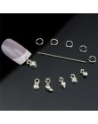 13 sztuk/zestaw srebrny metal platerowany z kryształu górskiego frędzle urok biżuteria 3D moda Nail Art stop wisiorek dekoracyjn