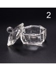 1Pc tipsy akrylowe puchar wyczyść kryształowa miska proszek akrylowy płynny uchwyt Dappen danie wyposażenie salonu Nail artystyc