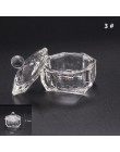 1 sztuk szkła kryształowego Dappen danie pokrywka miska uchwyt na kubek Manicure sprzęt narzędzie do paznokci dla nail Art prosz