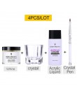 BORN PRETTY 30ml proszek akrylowy Carving Nail Polymer Tip Extension francuski różowy biały wyczyść samoprzylepne kryształki Nai