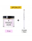 BORN PRETTY 30ml proszek akrylowy Carving Nail Polymer Tip Extension francuski różowy biały wyczyść samoprzylepne kryształki Nai
