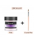 ROSALIND kolorowy proszek akrylowy do zestawu Crystal poly gel zestaw do manicure przedłużenie paznokci nail artystyczny design 