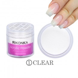 RIKONKA proszek akrylowy 3D tipsy Poly Gel Manicure do paznokci polski paznokci Glitter Builder krystaliczne białe puder do pazn