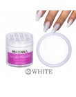 RIKONKA proszek akrylowy 3D tipsy Poly Gel Manicure do paznokci polski paznokci Glitter Builder krystaliczne białe puder do pazn