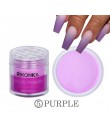 RIKONKA proszek akrylowy 3D tipsy Poly Gel Manicure do paznokci polski paznokci Glitter Builder krystaliczne białe puder do pazn