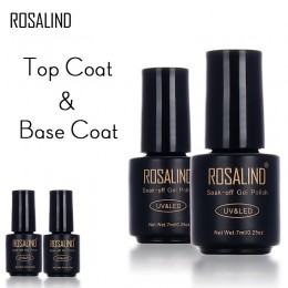 ROSALIND żel UV 7ml lakier żelowy warstwa wierzchnia płaszcz podstawowy żelowy lakier do paznokci Soak off Semi trwały lakier la