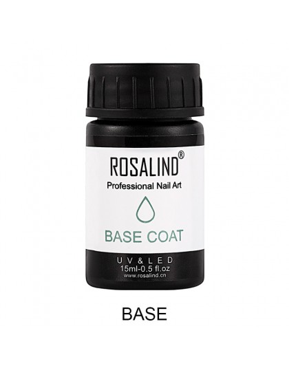 ROSALIND Nail Art 15ml płaszcz podstawowy wysokiej jakości podkład do paznokci Soak-off UV projekt paznokci Vernis Semi Permanen