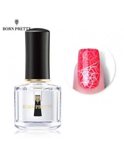 BORN PRETTY 6ml bez rozmazywania warstwa wierzchnia olej Nail Art tłoczenie drukowane Protector lakier do paznokci