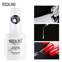 ROSALIND warstwa wierzchnia żelowy lakier do paznokci diamentowy przezroczysty Soak Off UV Primer Gel Vernis 15ml trwały lakier 