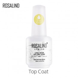 ROSALIND 15ml warstwa wierzchnia żelowy lakier do paznokci żel polski Vernis Semi do paznokci artystyczny design lampa led uv do