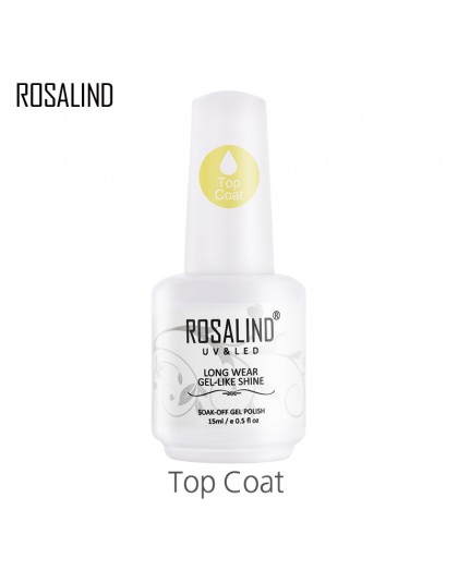 ROSALIND 15ml warstwa wierzchnia żelowy lakier do paznokci żel polski Vernis Semi do paznokci artystyczny design lampa led uv do